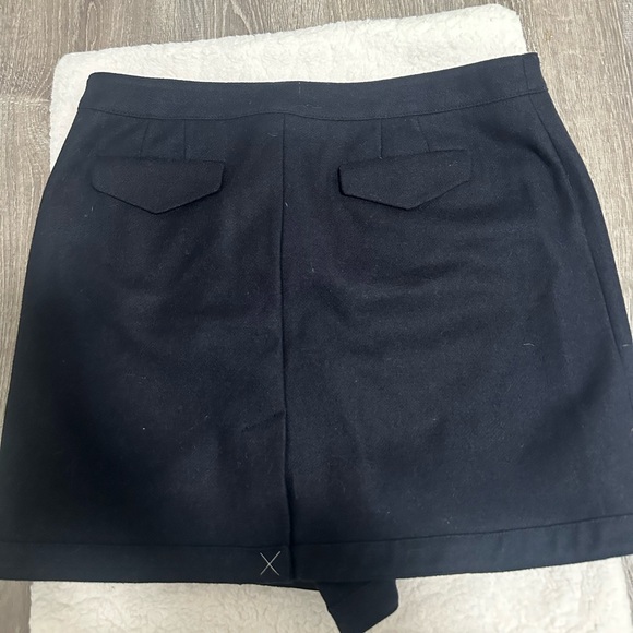 NWT Ann Taylor Loft Wool Button Skirt Navy Size 14 Womens - Picture 7 of 8